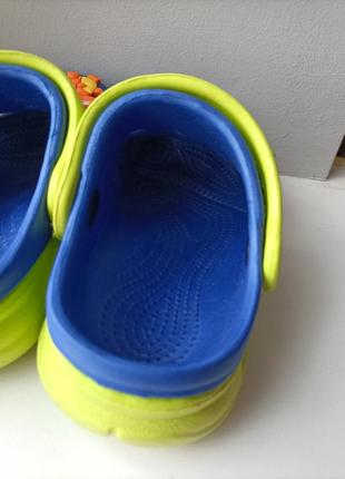 Crocs крокси, тапочки, сандалі, сабо синьо - салатові4 фото
