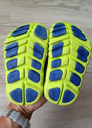 Crocs крокси, тапочки, сандалі, сабо синьо - салатові6 фото