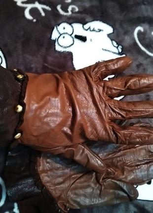 Кожаные перчатки англия винтаж1 фото