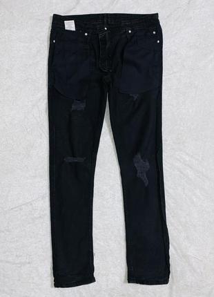 Стильні бавовняні завужені джинси firetrap 32s темно-сірого кольору5 фото