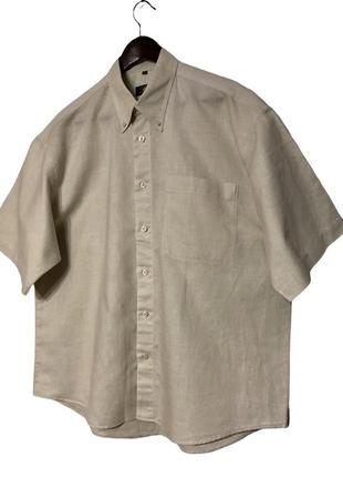 Льняная мужская рубашка шведка xl2 фото