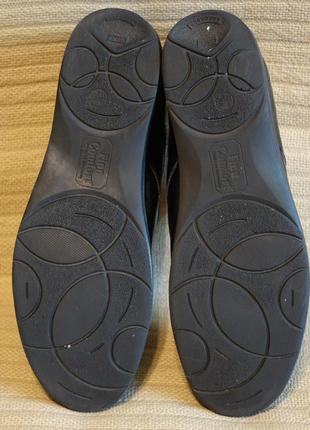 Черные лакированные ортопедические фирменные кожаные туфли finn comfort германия 8.10 фото