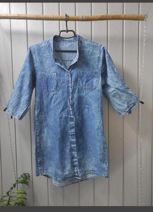 Джинсова сорочка сукня туніка denim
