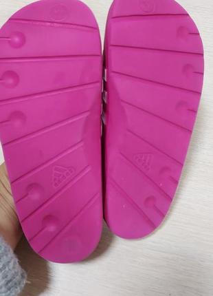 Детские розовые сланцы шлепанцы adidas duramo slide3 фото
