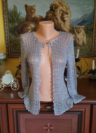 Кружевная накидка болеро свитер макраме в бохо стиле