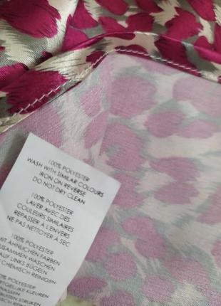 Атласна блуза в леопардовий принт на запах розміру xxs xs бренду nasty gal5 фото