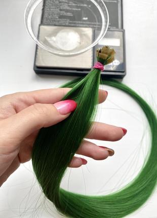 Зелені волосся для нарощування2 фото