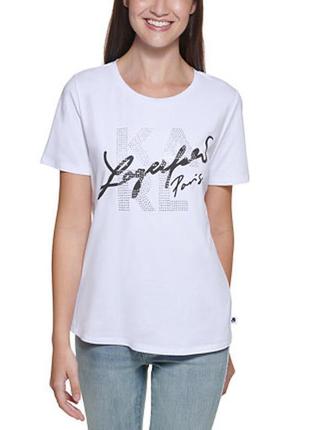 Белая футболка karl lagerfeld оригинал размер s