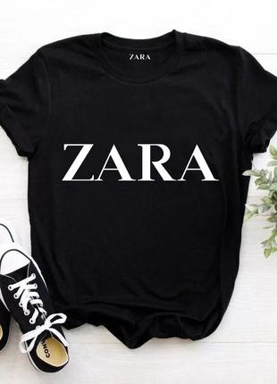 Жіноча футболка zara зара чорна жіноча футболка zara зара чорна3 фото