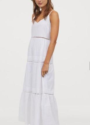 Бавовняний сарафан міді h&m