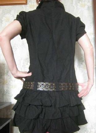 Платье хлопковое женское atmosphere летнее, черное, мини, наш р. 48, ес8 фото