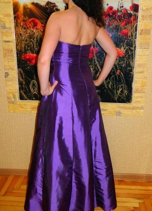 Р. 44-46 платье бюстье вечернее нарядное фиолетовое в пол пышное tiffanys.5 фото