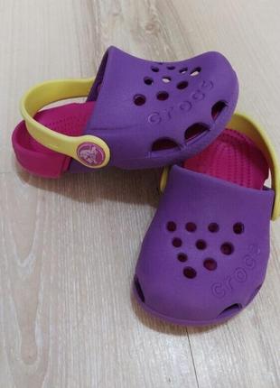 Кроксы crocs для малышки, девочки фуксия с 5. 21-22р