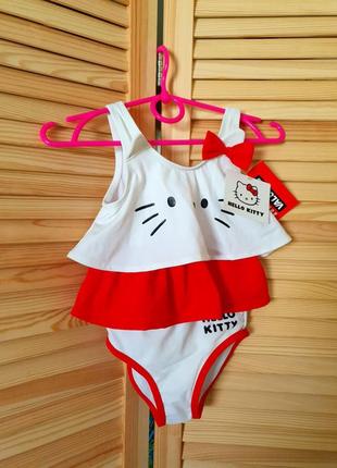 Новый купальничек  hello kitty на малышку 18-24 мес 1,5-2 года5 фото