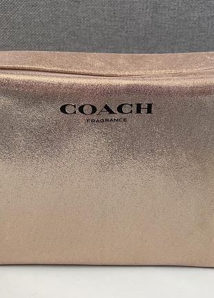 Косметичка coach золотистая