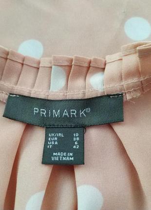 Нарядна,персикова  блуза в горохи -46 р-primark5 фото