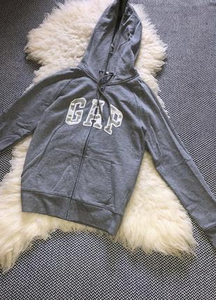 Зіп худі gap кофта фліска на блискавці оригінал фліс утеплена з лого7 фото