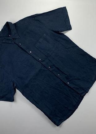 Льняная рубашка тенниска blue harbour