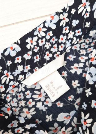 Спідниця міді h&m квіти юбка миди с воланом в цветочный принт4 фото