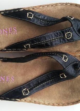 Очень удобные кожаные шлёпки jones bootmaker ( 25 см по стельке)2 фото