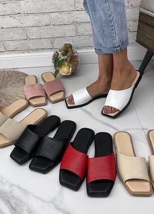 🤍босоніжки - шльопанці 🕊 кожа, замша, натуральная взуття шкіряне