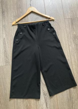 Petites 10 чёрные стретч юбка шорты укорочённые брюки кюлоты2 фото