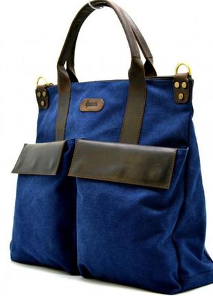 Экслюзивная сумка унисекс, через плечо (канвас и кожа) tarwa rk-1355-4lx