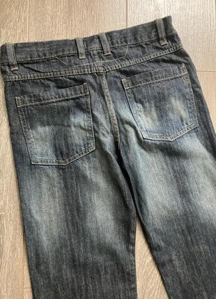 F&f 11-12 и 9-10 новые темные синие прямые джинсы7 фото
