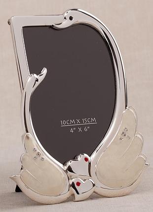 Фоторамка "лебеді" 15*19 см, подарунок дружині, подарунок на весілля