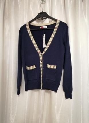 Кофта светр кардиган з найніжнішого трикотажу розмір хс-м в стилі аніме з накладними кишенями і окан1 фото