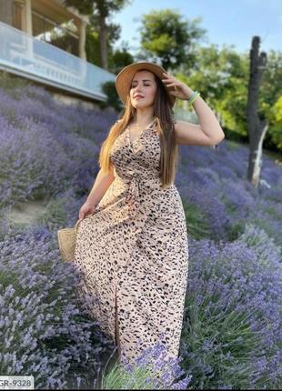 Женское летнее платье на запах длинное сарафан в пол2 фото