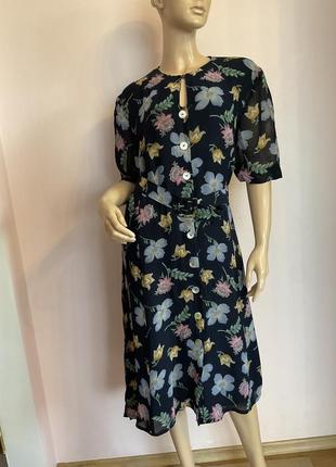 Віскозне плаття на ґудзиках - батал /46/ vintage stories