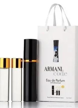 Міні-парфуми з феромонами жіночий giorgio armani armani code women 3х15 мл