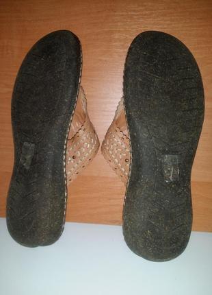 Коричневые кожаные босоножки шлепанцы шлепки вьетнамки tu sole comfort5 фото