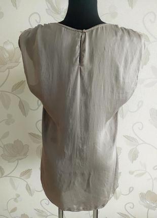 Нежная летняя блуза цвета taupe из щелка !3 фото