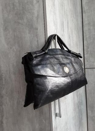 Стильна шкіряна сумка в вінтажному стилі4 фото