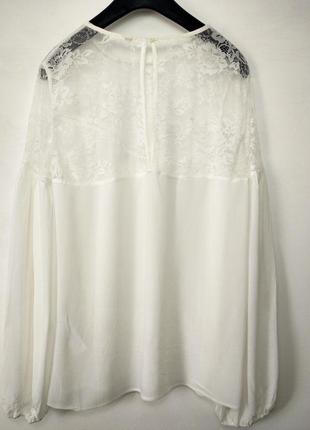 Белая блуза с кружевом бохо !!! цена на сайте $32.00 !!!5 фото