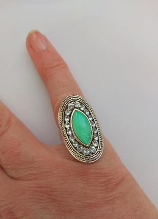 Винтажное серебристое кольцо с кристаллами, англия2 фото