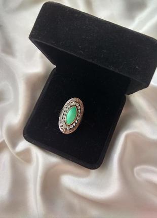 Винтажное серебристое кольцо с кристаллами, англия3 фото