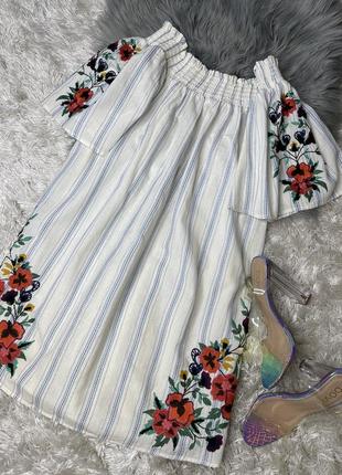 Сукня / плаття / сарафан з вишивкою zara