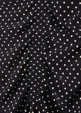 Сукня міді в горошок topshop чорне плаття міді в горошок асиметричне чорна сукня5 фото