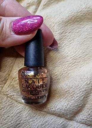 Лак для нігтів золотий блест opi