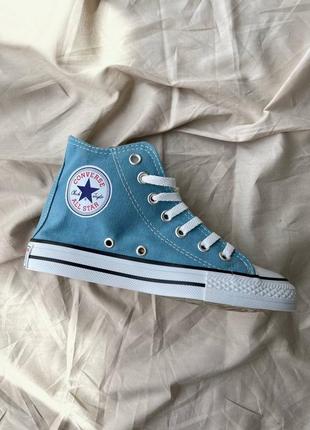 💙converse chuck taylor all star high blue💙женские кеды конверс, кросівки конверс жіночі