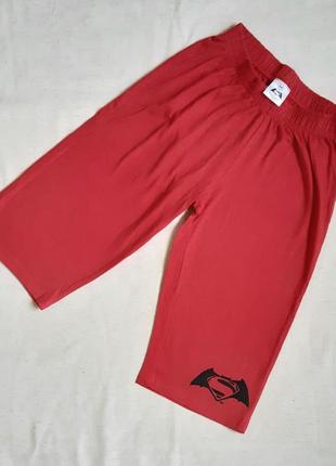 Трикотажні червоні шорти, бриджі вatman на 6 років (116см)