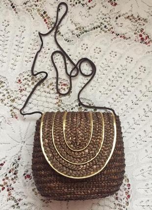Плетена літня сумочка зі 100% натуральної пальми1 фото