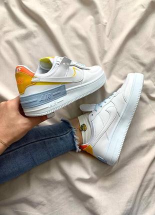 Кроссовки nike air force 1 shadow yellow-blue10 фото