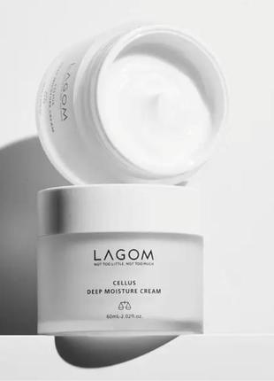 Крем увлажняющий с растительными стволовыми клетками lagom cellus deep moisture cream, 60 мл