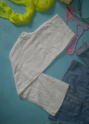 Нові жіночі лляні штани f&f uk16 xl 50р. з віскозою,  білі3 фото