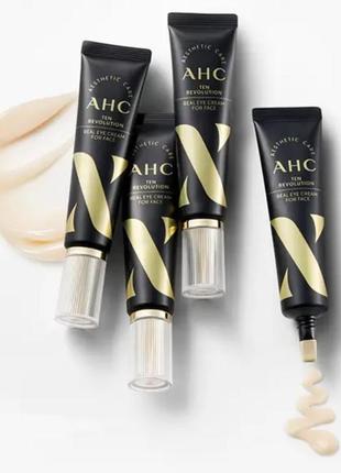 Омолоджуючий крем для повік та обличчя ahc ten revolution real eye cream for face, 30 мл