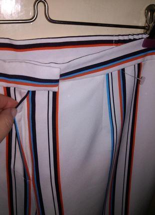 Шикарні,легкі,білі штани в смужку,великого розміру,німеччина2 фото